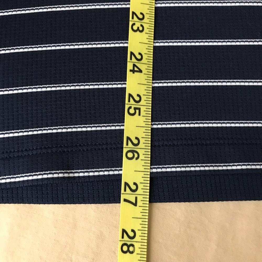 Nike Dri-Fit Polo Mens XL Shirt Blue White Stripes Short Sleeve - Picture 9 of 9